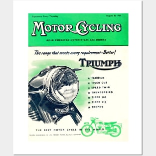 Vintage Motor Cycle Magazine front cover Posters and Art